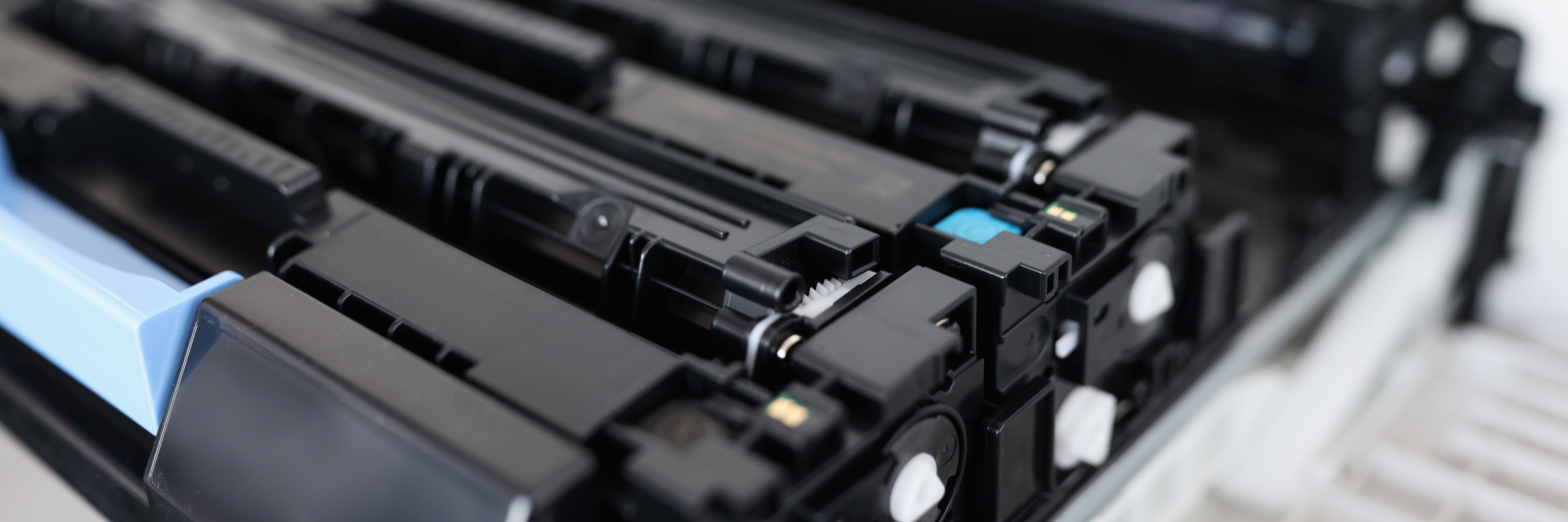 Toner cartridges inside a multifunctional photocopier